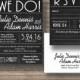 Chalkboard Wedding Invitation Printable DIY