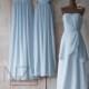 2015 Light Blue Mix and Match Bridesmaid dress, Long Wedding dress, Party dress, Formal dress, Evening dress floor length (F125C-F127C)