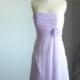 2015 Light Purple Bridesmaid dress, Evening Wedding dress, Chiffon Party dress, Formal dress, Prom dress, Rosette dress knee length (B015)