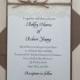 Rustic /vintage wedding invitation, rustic lace wedding invitation, twine wedding invitation, lace wedding invitation, kraft invitation