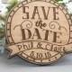 Wedding Save the Date Magnets - Custom Engraved Wood Magnets