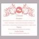 DIY Wedding Details Card Template Editable Text Word File Download Printable Details Card Red Details Card Elegant Enclosure Cards