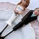 Personalized Wedding Cake Topper and Forks Bride and Groom Polymer clay Unique Wedding Cake Decoration