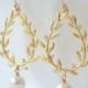 Pearl Laurel  Earrings Christmas Jewelry Gift