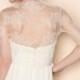 Eliza bridal french lace and illusion tulle bolero shrug cover up