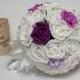 wedding bouquet, bride bouquet, bridal bouquet, bridesmaids bouquet, wedding flowers, white wedding, purple wedding