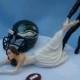 Wedding Cake Topper Philadelphia Eagles G Football Themed w/ Garter Philly Sports Fans Bride and Groom Unique Humorous Sporty Fun Top