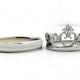 Engraved Matching Wedding Bands Sterling Silver Couples Engagement Rings Set for 2