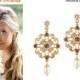 25% SALE Gold wedding earrings, Gold earrings, Wedding earrings, Wedding dangle earrings, Dangle earrings, Gold bridal earrings, Bridal earr