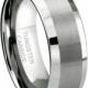 8MM Tungsten Carbide Men's Wedding Band Ring in Comfort Fit and Matte Finish