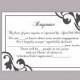 DIY Wedding RSVP Template Editable Text Word File Instant Download Rsvp Template Printable RSVP Cards Black Rsvp Card Template Elegant Rsvp