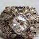 Royal Platinum Art Deco Engagement Ring with Sapphires and Old European Cut Diamonds *.85cttw* VEG #111