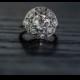 Antique 1.51ct Old European Cut Diamond Engagement Ring Art Deco in 14K with Diamond Halo VEG #105