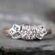 Vintage Diamond Engagement Ring -  Circa 1960's - Retro Engagement Ring - 14K Yellow and White Gold