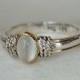 Bohamian Engagement Ring, Silver 925, Gold 18k, Moonstone Engagement Ring, Gemstone Engagement Ring, Silver & Gold Ring