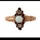 Antique Opal Ring 14K Gold and Diamonds Edwardian Era