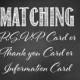 Matching Listing for Thank you card, RSVP Card or information card