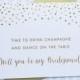 SNG Champagne Confetti - Will You Be My Card, Cards to Ask Bridal Party, Wedding Party Card- Bridesmaid, Maid of Honor
