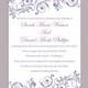 DIY Wedding Invitation Template Editable Word File Instant Download Purple Wedding Invitation Purple Invitation Elegant Printable Invitation