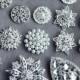 20 Assorted Rhinestone Button Brooch Embellishment Pearl Crystal Hair Comb Clip Brooch Bouquet Jewelry Supplies LARGE BT133