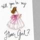 Flower Girl PDF invitation Instant Download Will you be my Flower Girl? Card/ Invite