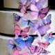 Wedding Cake Topper The Original EDIBLE BUTTERFLIES Cake & Cupcake toppers  - Assorted Pink and Purple - set of 30 - Food Accessories