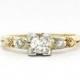 SALE Art Deco 1930's .20ct t.w. Old European Cut Diamond Engagement Ring Two Tone 14k