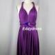Summer Multi Way Bridesmaid Dress Infinity Dress Eggplant Dark Purple Short Knee Length Wrap Convertible Dress Wedding Dress Evening Dresses