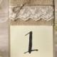 Rustic Lace Wedding Table Number for Wedding(5), Rustic Wedding Table Numbers, Lace Table Numbers, Tented Table Numbers, 