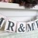 Mr and Mrs Wedding Banner / Wedding Garland / Bride and Groom Photo Prop / Wedding Decorations / Wedding Banners / you Pick the Colors