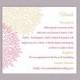 DIY Wedding Details Card Template Editable Text Word File Download Printable Details Card Pink Gold Details Card Floral Enclosure Cards