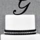 Personalized Monogram Initial Wedding Cake Toppers -Letter G, Custom Monogram Cake Toppers, Unique Cake Toppers, Traditional Initial Toppers