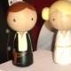 Kokeshi Star Wars Wedding Cake Topper Kokeshi Princess Leia and Han Solo Peg Doll