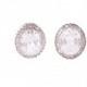 Vintage Style Earrings, Bridal Oval Crystal Earrings ,Vintage Stud Earrings , Crystal CZ  Earrings ,Wedding Jewelry, Bridesmaid Earrings