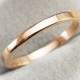 14K Solid Gold Simple Wedding Band (2mm width, Flat style)