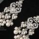 Chandelier Bridal Earrings,Ivory Pearl Bridal Earrings, Wedding Earrings,  E0022, Pearls and Crystals Earrings, Vintage Style Earrings