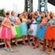 Knee Length Tulle Tutu Skirt with Satin Sash Customize your Colors Bridal Party