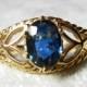 Sapphire Ring Blue Sapphire Engagement Ring 14K Unheated Ceylon Blue Sapphire Celtic Trefoil 1.10 Ct Sapphire Engagement Ring September