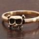 Baby Skull Ring, 'Louie' in 14KT Gold Engagement - women ring - Wedding - gift for her - Free shipping in the US