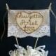 Burlap & Lace Cake Topper Wedding Anniversary Vow Renewal Bunting Flag Banner Rustic Country Shabby Chic