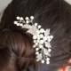Wedding hair comb, Pearl bridal hair comb, bridal hair accessories, wedding hair accessories, crystal hair comb, vintage comb,bridal jewelry