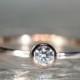 Diamond 14K Rose Gold Engagement Ring, Stacking RIng, Gemstone Ring - Made To Order