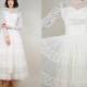 50's Lace & Tulle tea length Wedding Dress