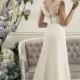 V-cut Lace wedding dress, bridal dress, beach wedding dress, destination wedding dress