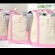 Set of 5 Personalized Wedding Bridesmaids Tote Gifts  in Black or Pink