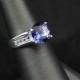 3.95 Carat Round Blue Tanzanite CZ Russian Diamond CZ Solid 925 Sterling Silver Solitaire Accent Wedding Engagement Anniversary Ring Gift