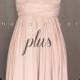 Plus Size Nude Pink Bridesmaid Dress Convertible Dress Infinity Dress Multiway Dress Wrap Dress Wedding Dress Twist Dress Prom Dress