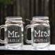Mr. and Mrs. Mason Jar Mug Set, Mason Jars, Mason Jar Mug Set, Weddings
