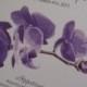 Simple Orchid Wedding Menu - Custom Design & Printed