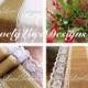 CHRISTMAS DECOR Burlap Lace Table Runner White Lace, 4ft-10ft long x 13in Wide/Wedding Decor, White Weddings/Holiday gift